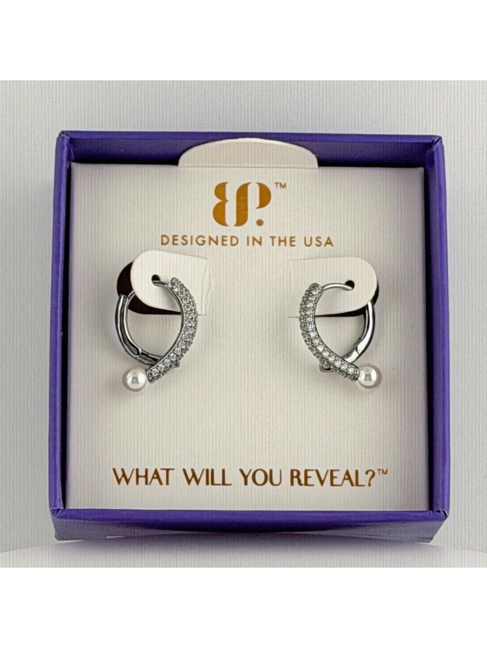 Bomb Party June 2026 Hoop Earrings “Quiet Luxury” Ceramic Pearl Hematite ER18012